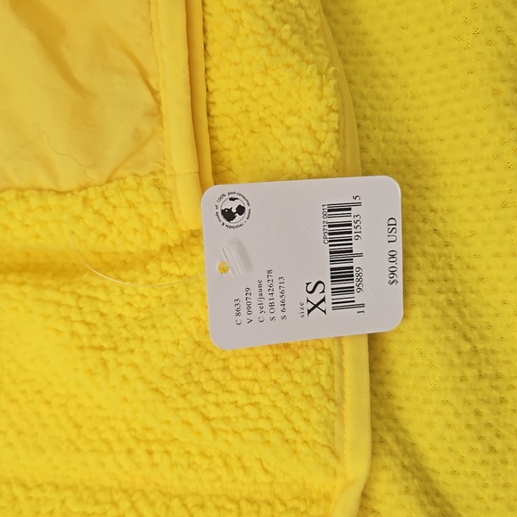 NWT FP Movement Ziggy Zip Up Fleece, Yellow, Size XS - Picture 4 of 4